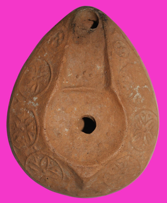 Large Holy Land Oil Lamp Ancient Artifact Jesus Christ Homeland 400-500AD COA 26