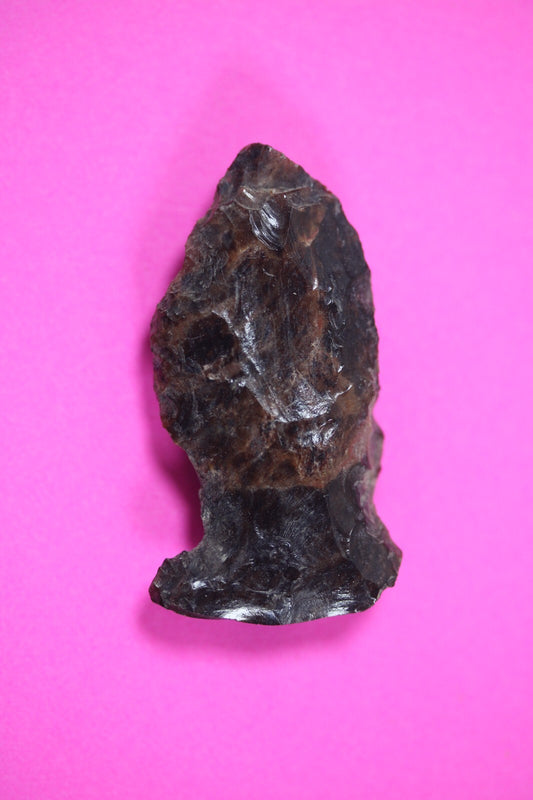 Pre Columbian Artifact Authentic Aztec Arrowhead Battle of Mexico City COA 54