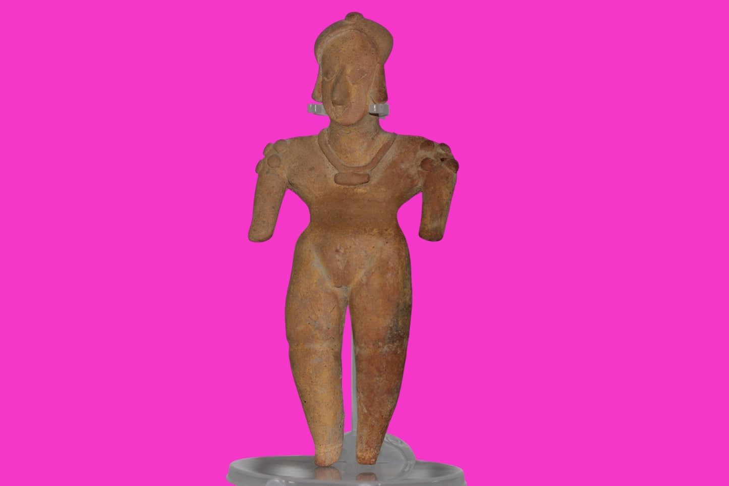 Pre Columbian Artifact 7in Female Shaman Tomb Figure Colima Mexico 100BC COA 251