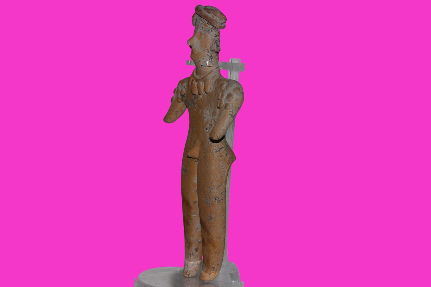 Pre Columbian Artifact 8 Inch Shaman Tomb Figure Colima Mexico 100 BC COA 249