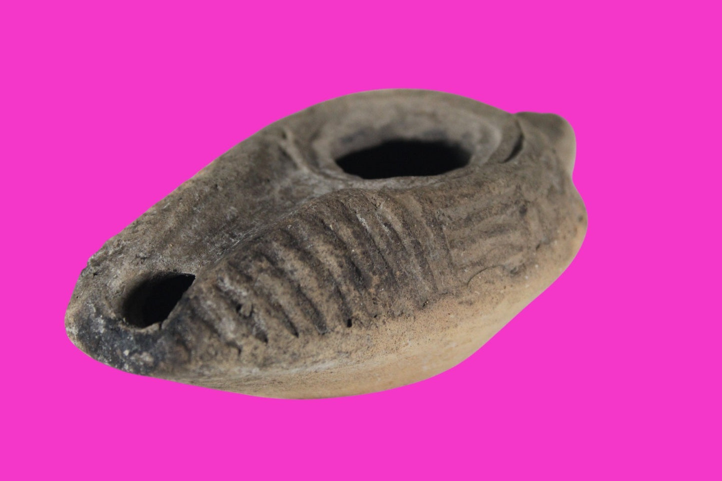 Ancient Holy Land Oil Lamp Artifact Jesus Christ Home 300-600 AD Israel COA 99