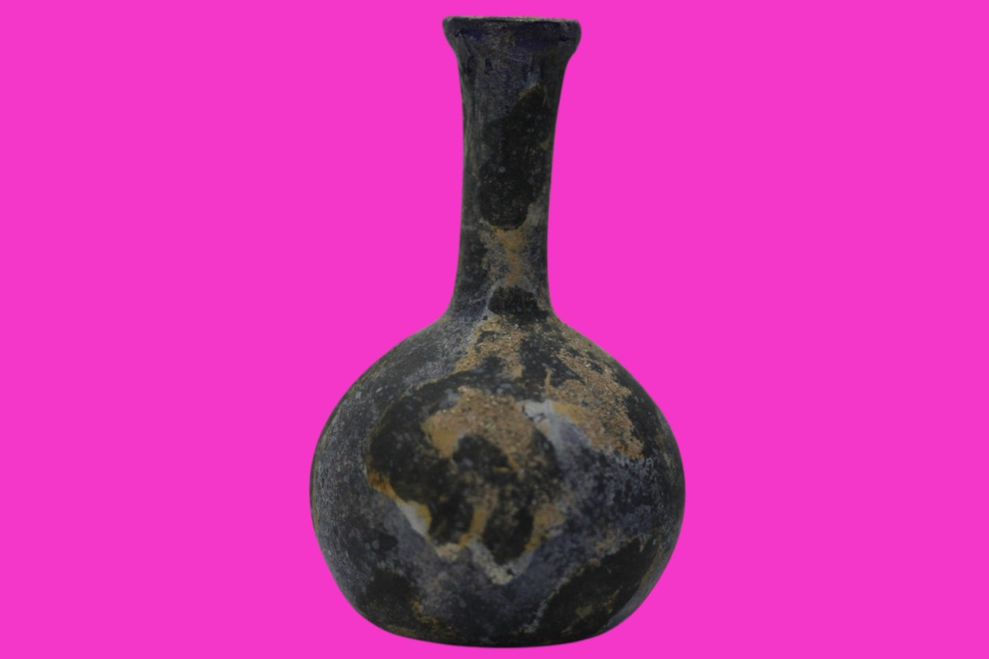 Holy Land Artifact Authentic Ancient Glass Bottle 100-300 AD Roman Era COA J21