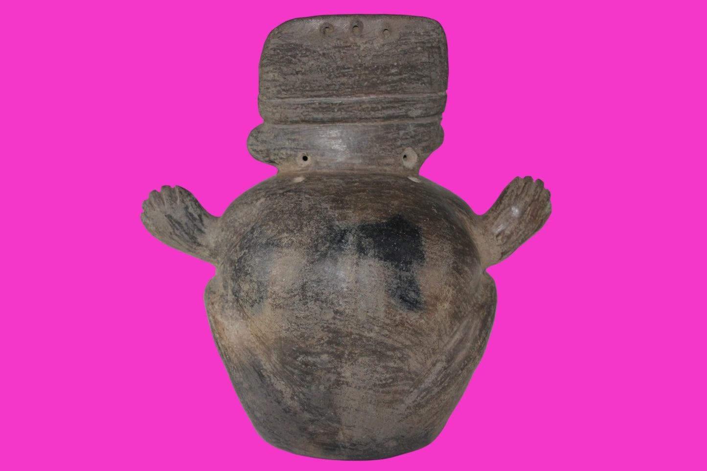 Pre Columbian Artifact Chancay 11 Inch Rotund Figure 1000-1250 AD  Peru COA 264