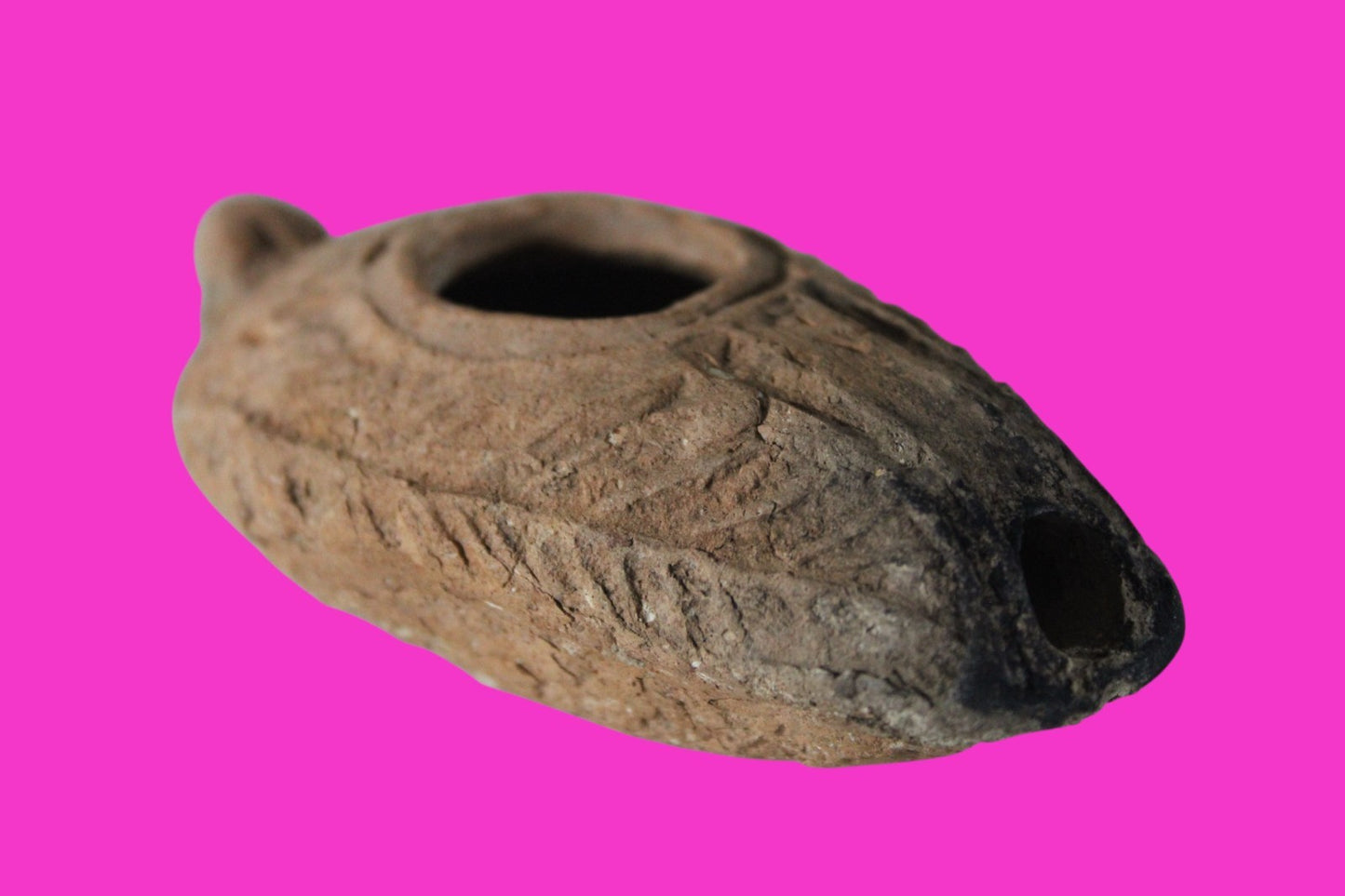 Ancient Holy Land Oil Lamp Artifact Jesus Christ Home Israel 300-600 AD COA 74