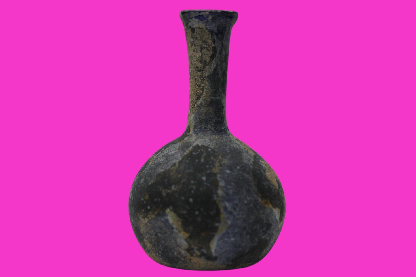 Holy Land Artifact Authentic Ancient Glass Bottle 100-300 AD Roman Era COA J21