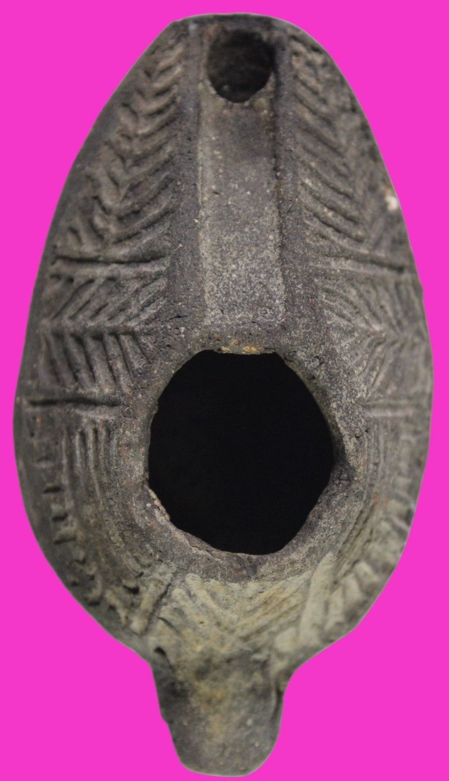 Ancient Holy Land Oil Lamp Artifact Jesus Christ Home Israel 300-600 AD COA 76