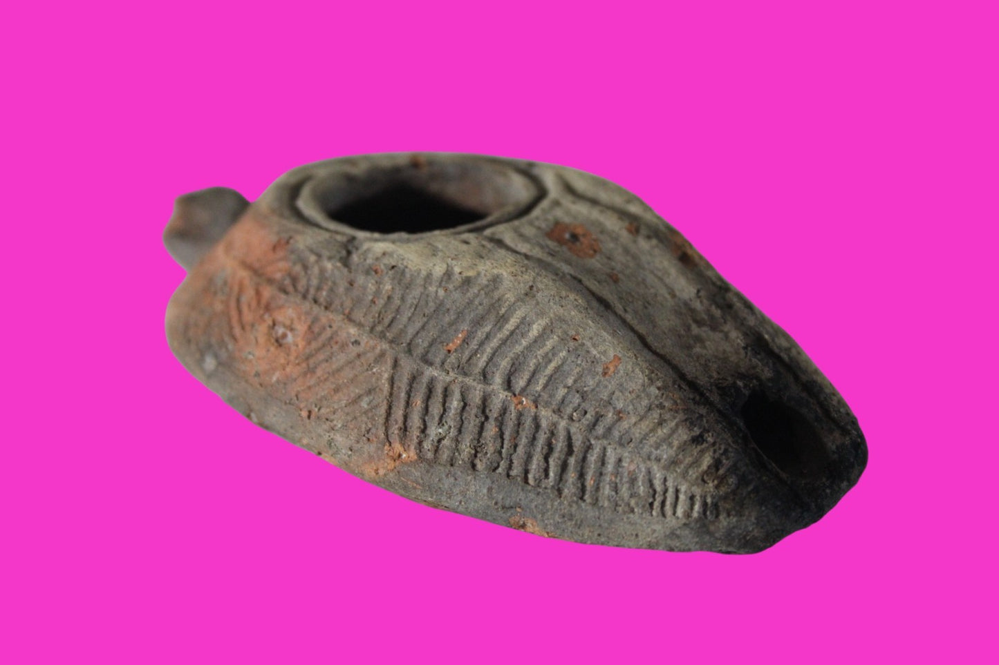 Ancient Holy Land Oil Lamp Artifact Jesus Christ Home Israel 300-600 AD COA 72
