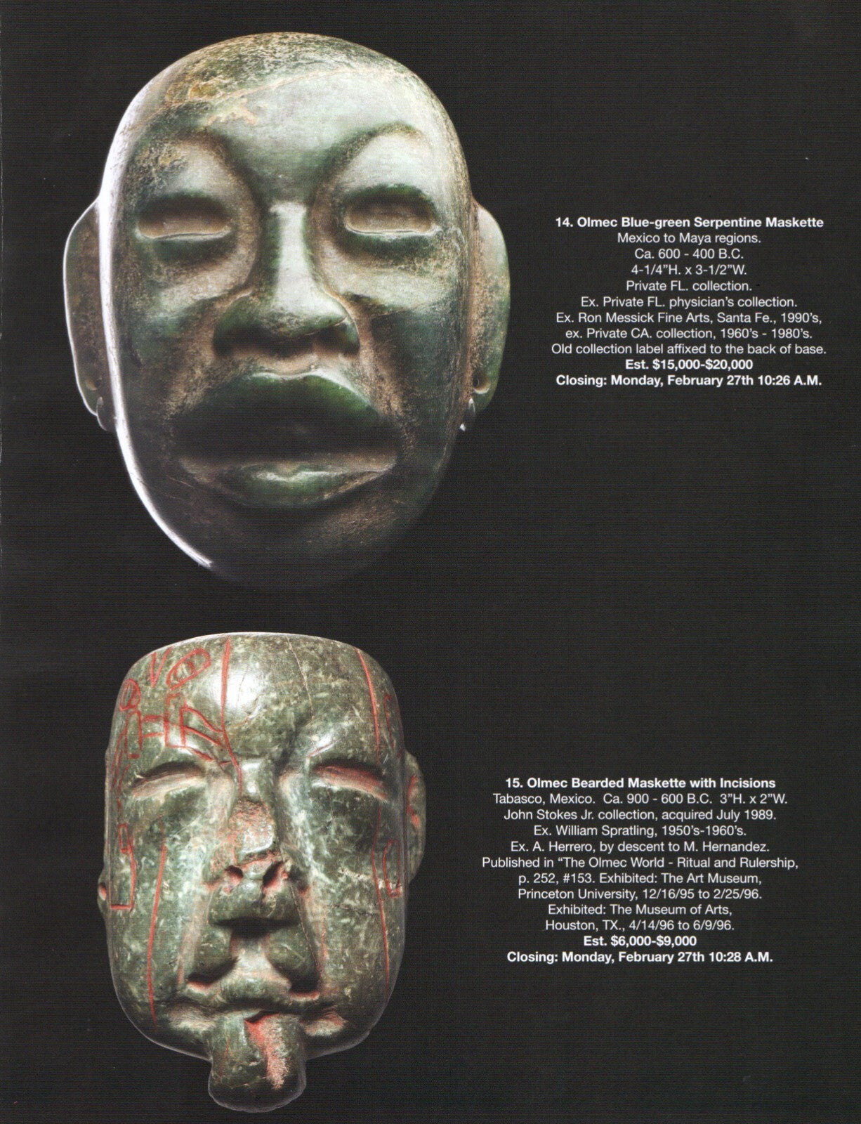 Pre Columbian Artifacts Price & Value Guide Arte Primitivo Auction Catalog 109