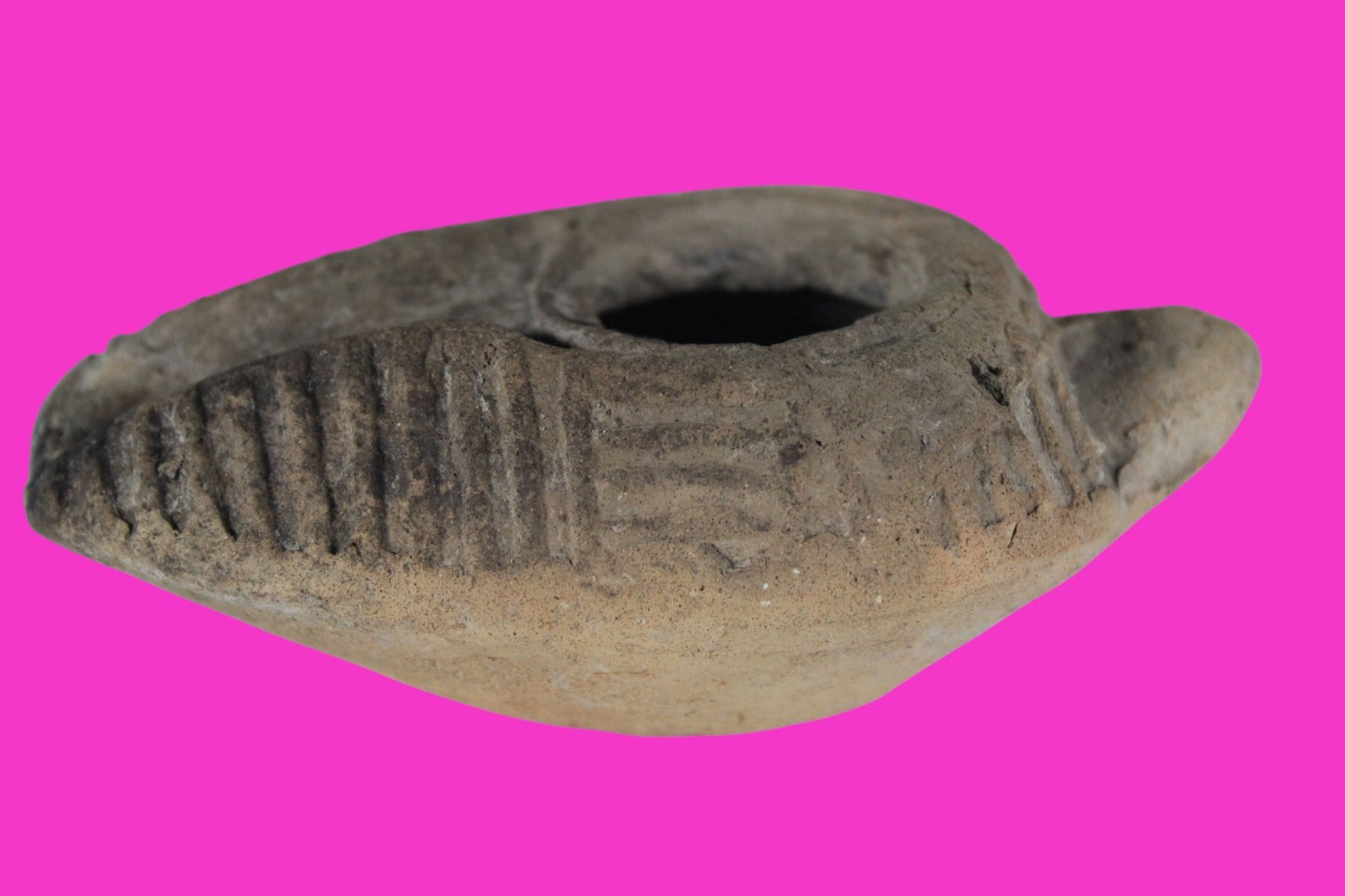 Ancient Holy Land Oil Lamp Artifact Jesus Christ Home 300-600 AD Israel COA 99