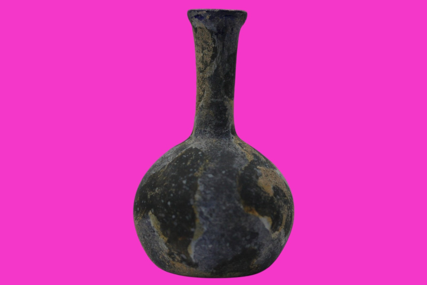 Holy Land Artifact Authentic Ancient Glass Bottle 100-300 AD Roman Era COA J21