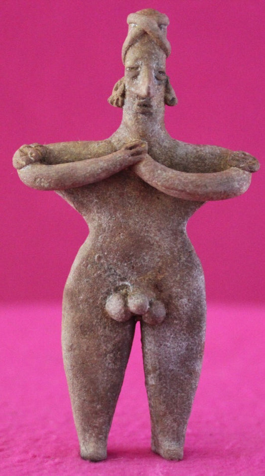 Authentic Pre Columbian Artifact Tomb Figure Colima Mexico 100 BC-250 AD COA 174