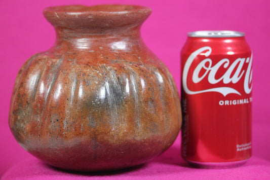 Pre Columbian Artifact Colima 300 BC-300 AD Red Pottery Jar Authentic COA J14