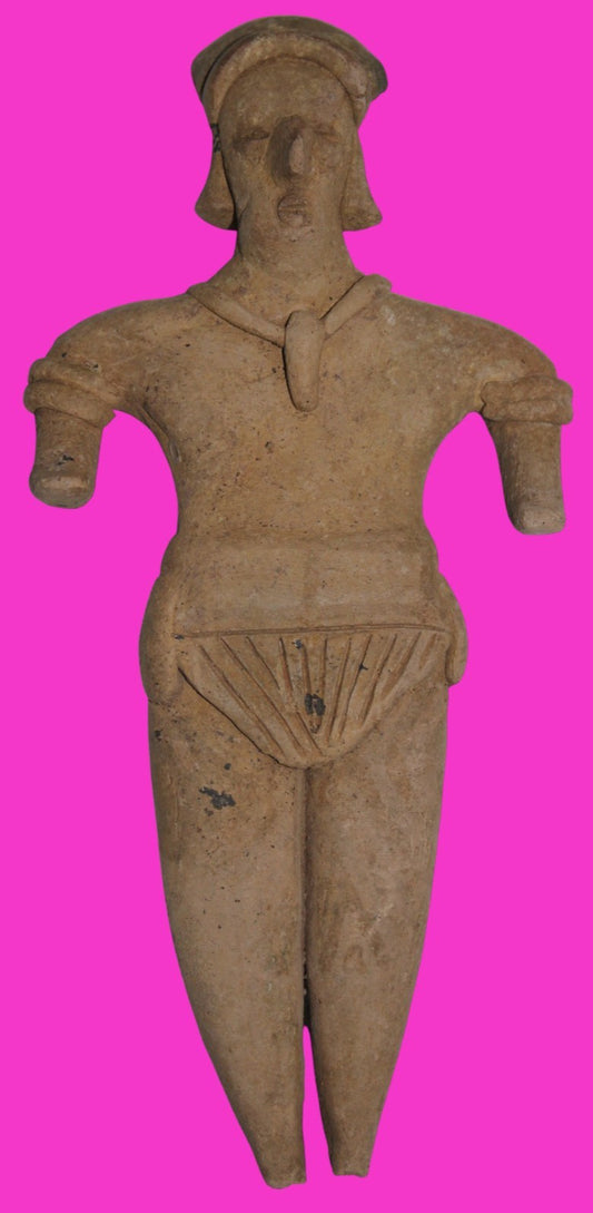Pre Columbian Artifact 6 Inch Shaft Tomb Figure Colima Mexico 100 BC COA 245