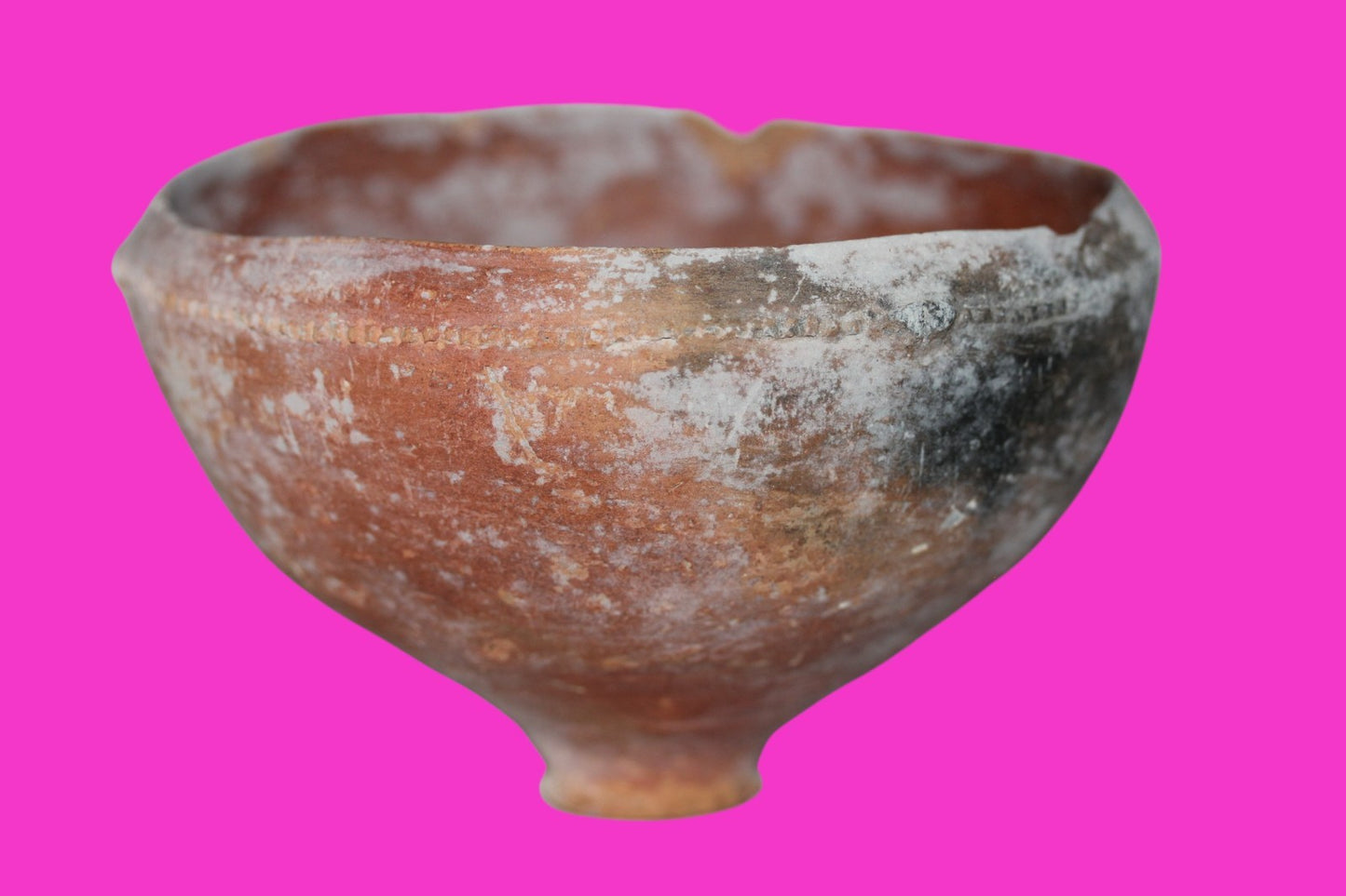 Ancient Holy Land Bowl Artifact From Time of Jesus Christ 100BC-200AD COA J135