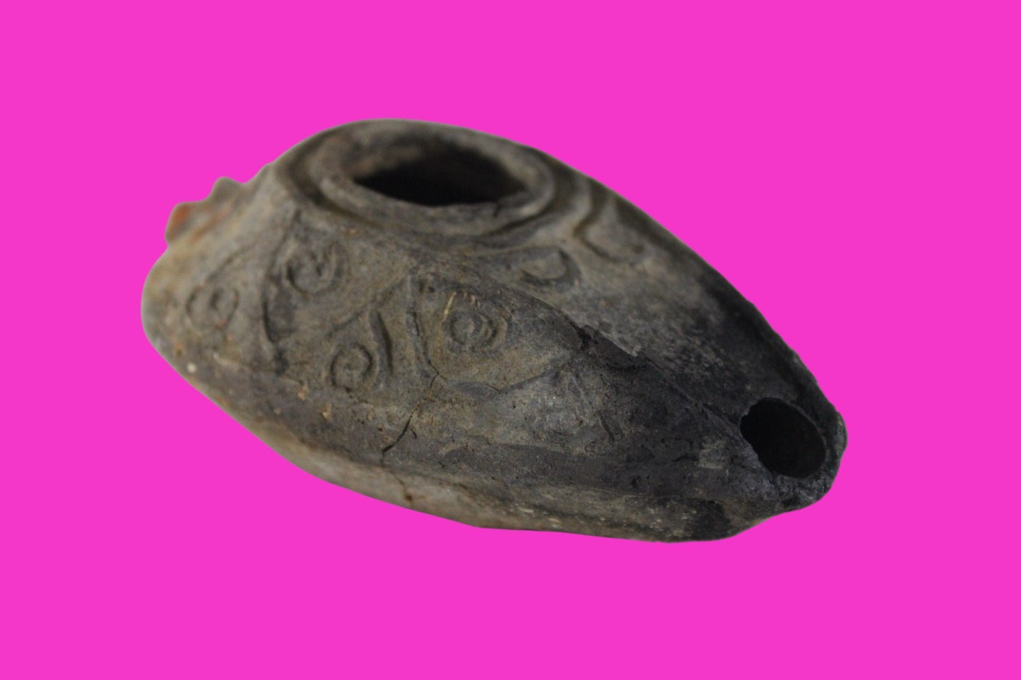 Ancient Holy Land Oil Lamp Artifact Jesus Christ Home Israel 300-600 AD COA 80
