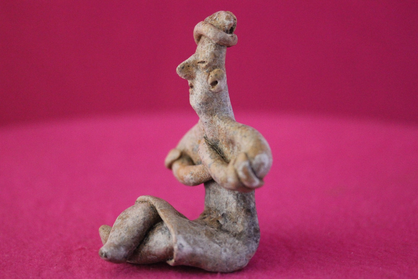 Pre Columbian Artifact Authentic Rare Seated Tomb Figure Colima Mexico COA 188
