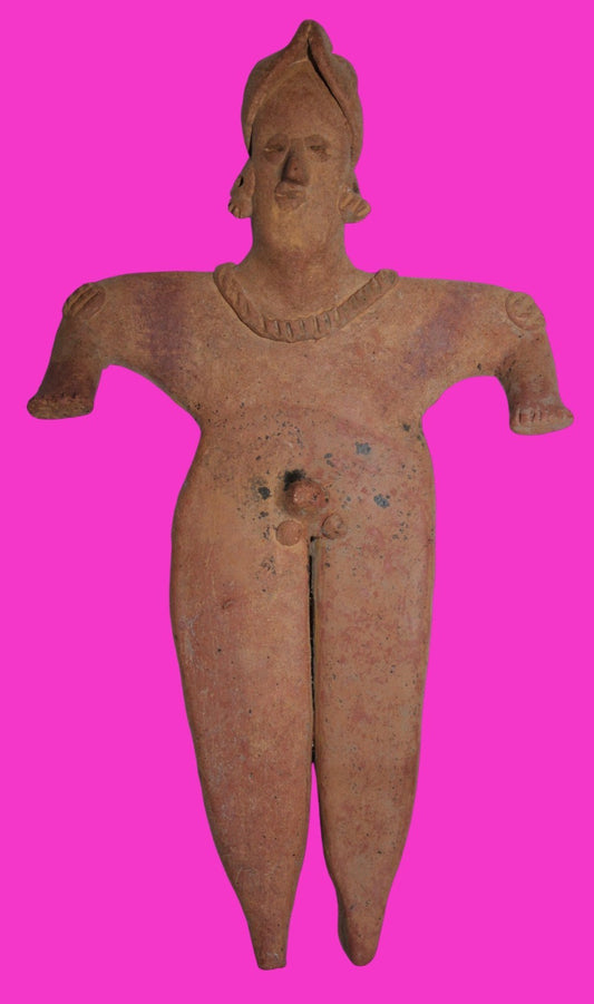 Pre Columbian Artifact Huge 9 Inch Tall Tomb Figure Colima Mexico 100 BC COA 231