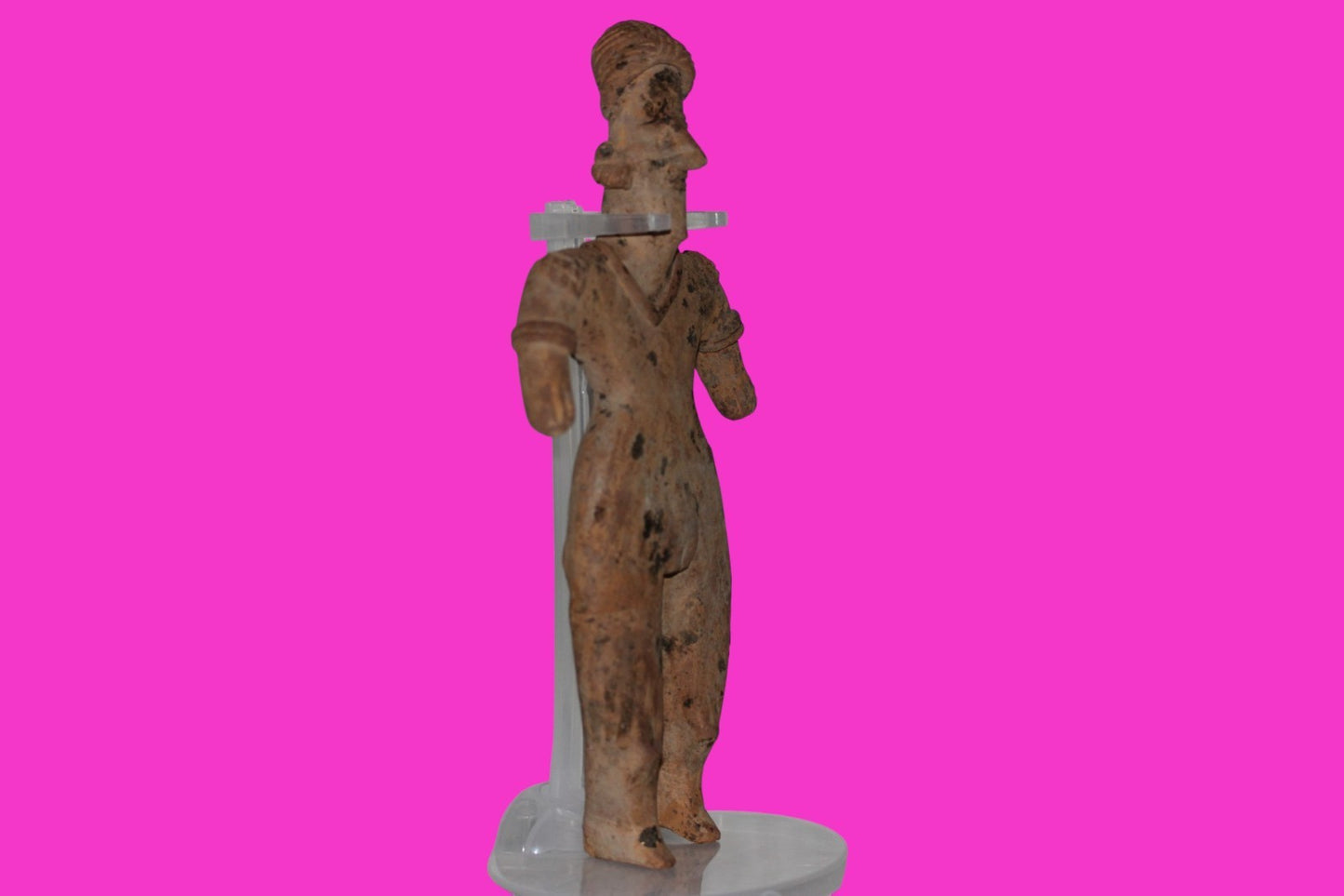 Pre Columbian Artifact 7 inch Female Tomb Figure Colima Mexico 100 BC COA 257