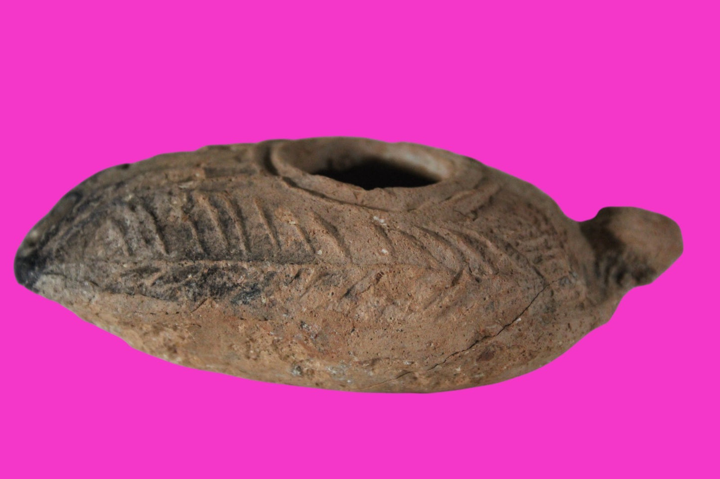 Ancient Holy Land Oil Lamp Artifact Jesus Christ Home Israel 300-600 AD COA 74