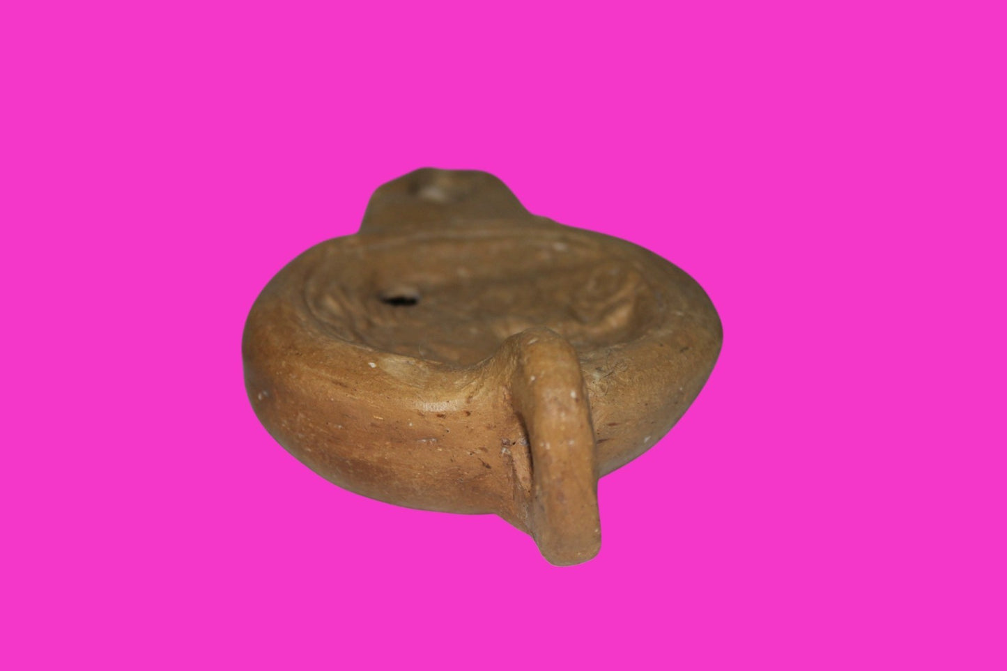 Four Horse War Chariot Oil Lamp Ancient Holy Land Artifact 200-400 AD COA J123