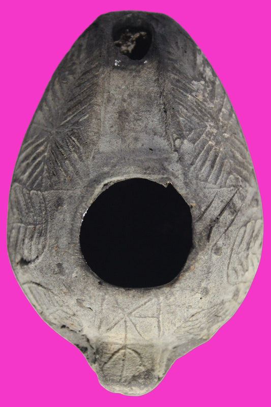 Ancient Holy Land Oil Lamp Artifact Jesus Christ Home 300-600 AD Israel COA 98