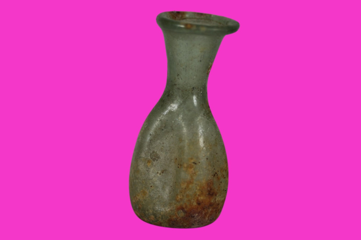 Holy Land Artifact Authentic Ancient Glass Bottle 100-300 AD Roman Era COA J10