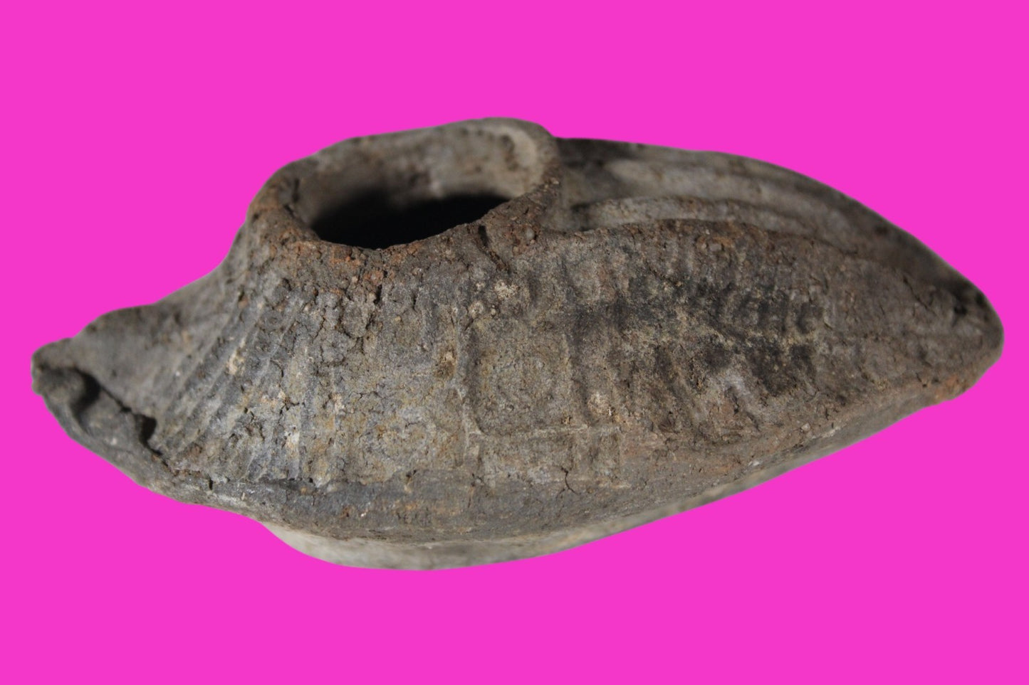 Ancient Holy Land Oil Lamp Artifact Jesus Christ Home Israel 300-600 AD COA 90