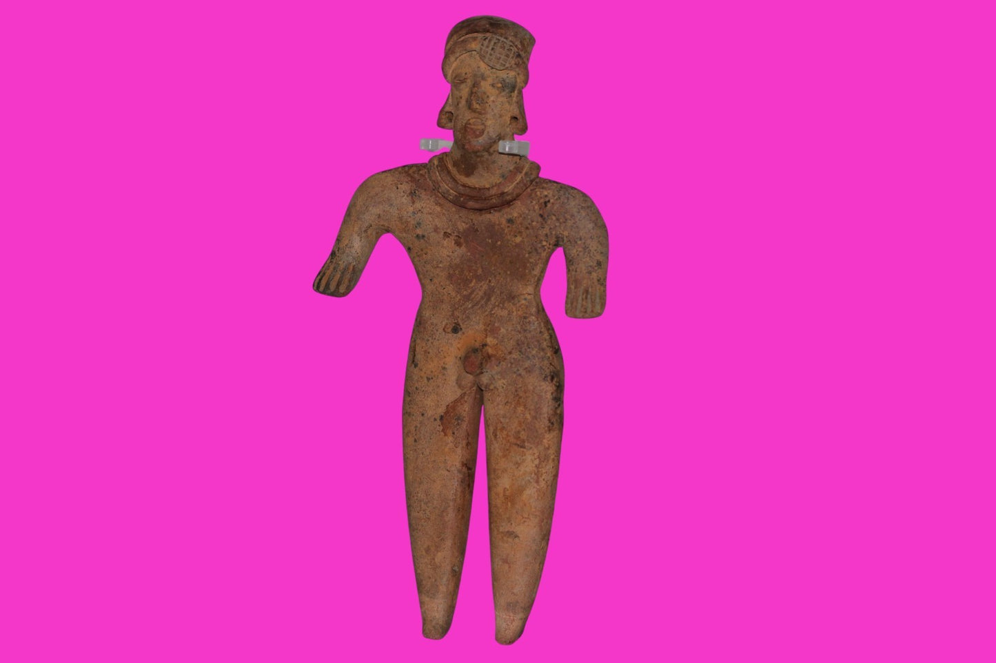Pre Columbian Artifact 7 inch Male Shaft Tomb Figure Colima Mexico 100BC COA 263