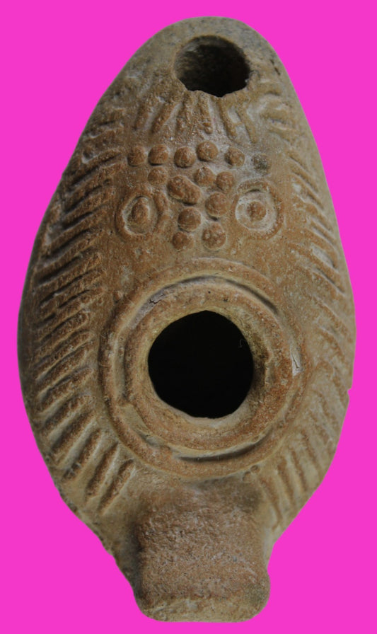 Jesus Christ Homeland Oil Lamp Authentic Holy Land Artifact 100 - 400 AD COA L08