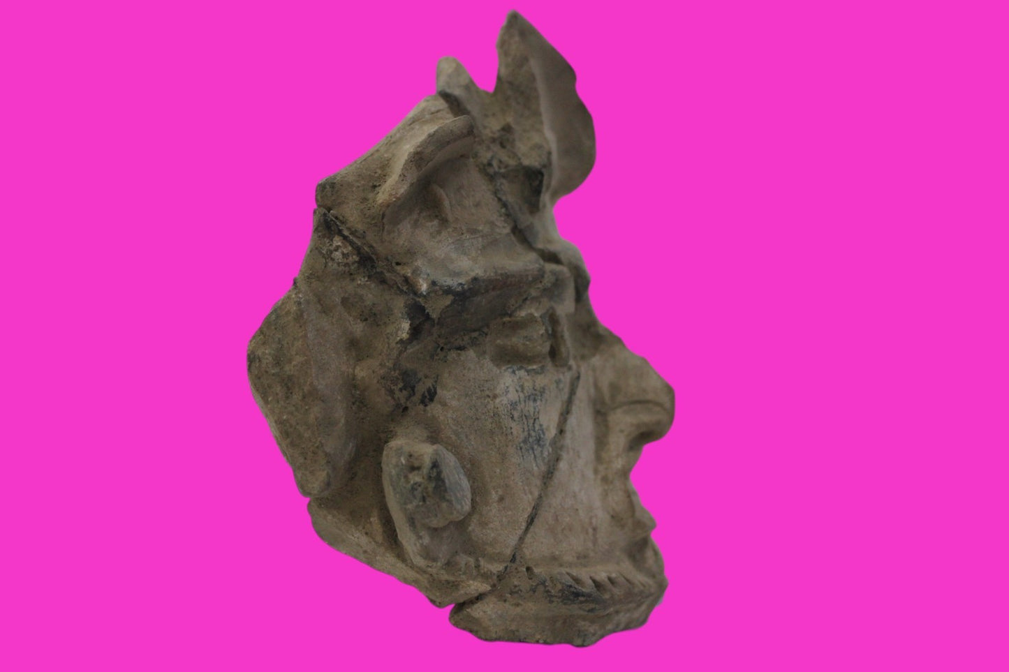 Pre Columbian Artifact Authentic Big Face Ornament Colima Mexico 200 BC COA J104