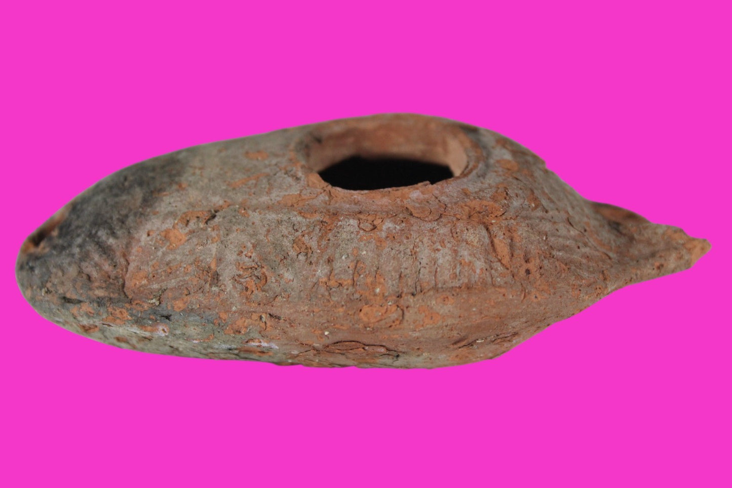 Ancient Holy Land Oil Lamp Artifact Jesus Christ Home 300-600 AD Israel COA 101