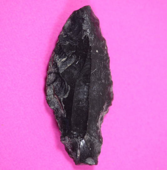 Authentic Pre Columbian Artifact Aztec Arrowhead Battle of Mexico City COA 66