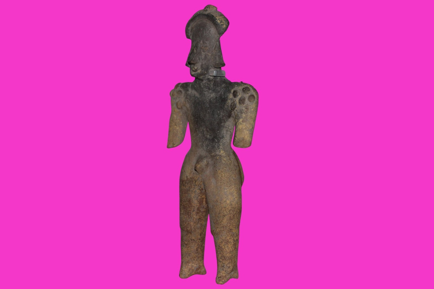 Pre Columbian Artifact 7 Inch Shaman Tomb Figure Colima Mexico 100 BC COA 238