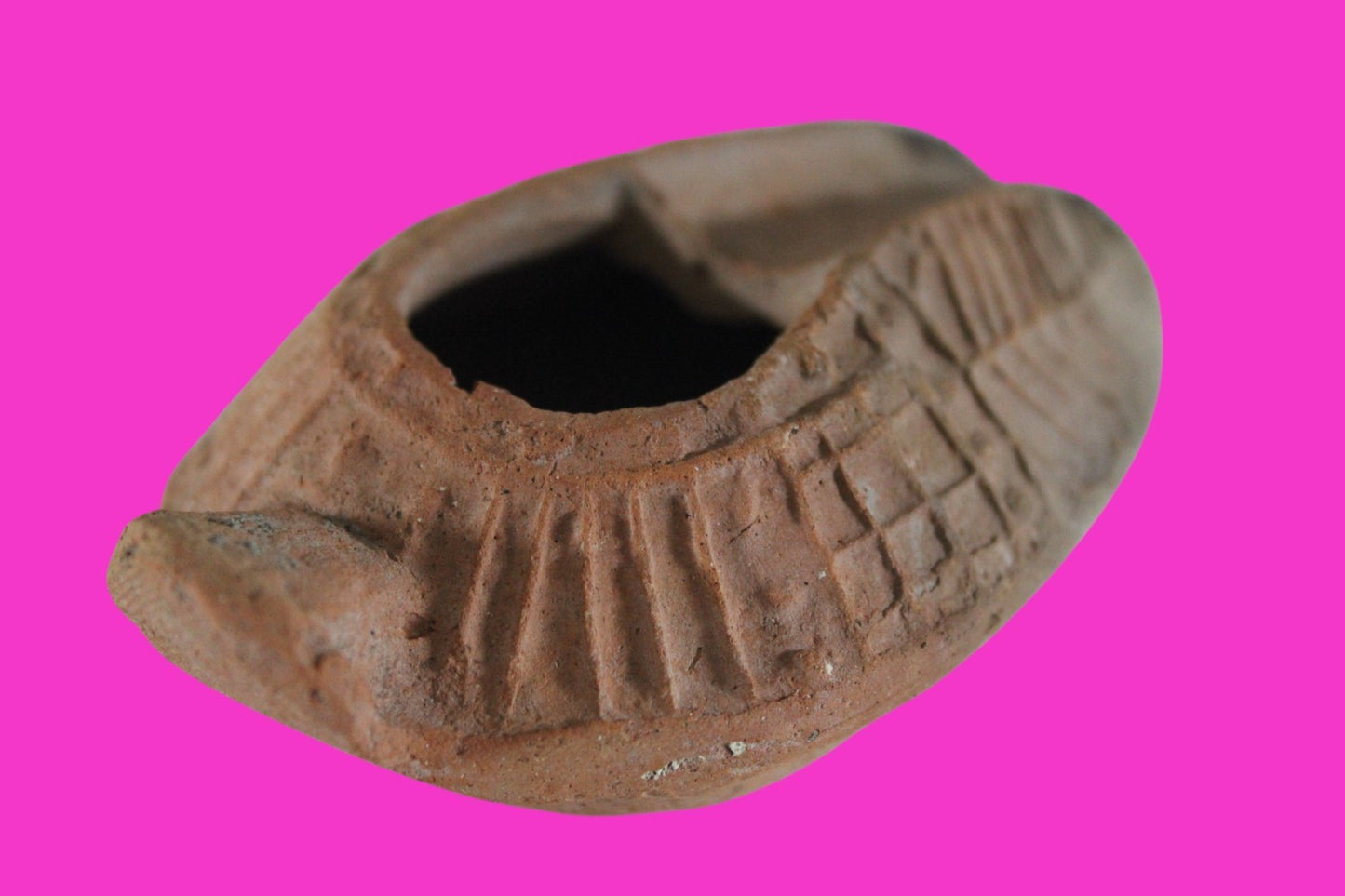 Ancient Holy Land Oil Lamp Artifact Jesus Christ Home Israel 300-600 AD COA 81