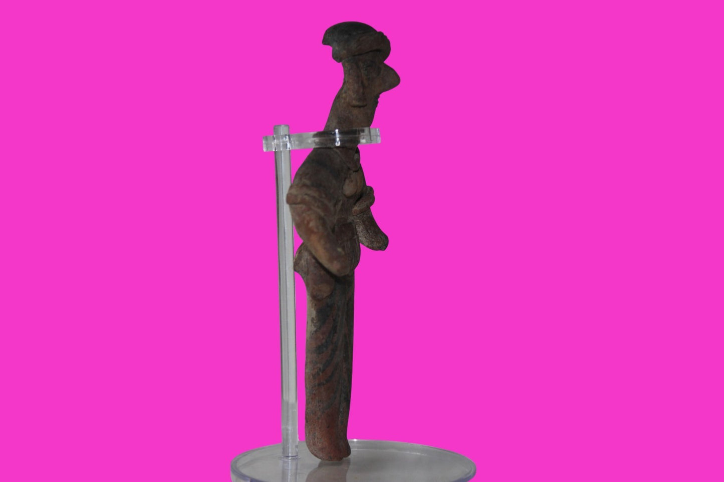 Pre Columbian Artifact 6 inch Male Shaft Tomb Figure Colima Mexico 100BC COA 265