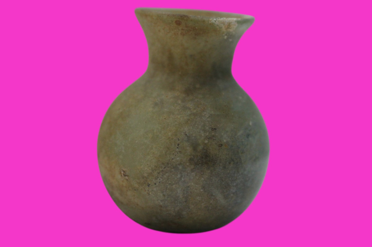 Holy Land Artifact Authentic Ancient Glass Bottle 100-300 AD Roman Era COA J17