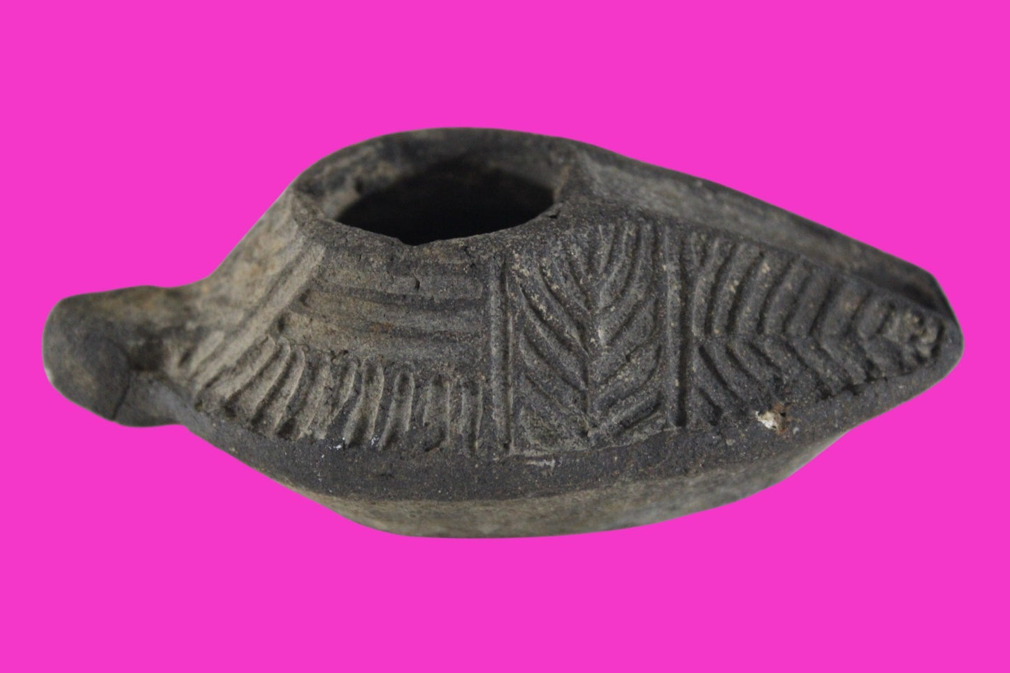 Ancient Holy Land Oil Lamp Artifact Jesus Christ Home Israel 300-600 AD COA 76