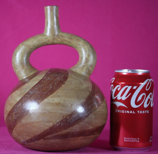 Authentic Pre Columbian Artifact Stirrup Vessel Moche Ex Arte Primitivo COA T32