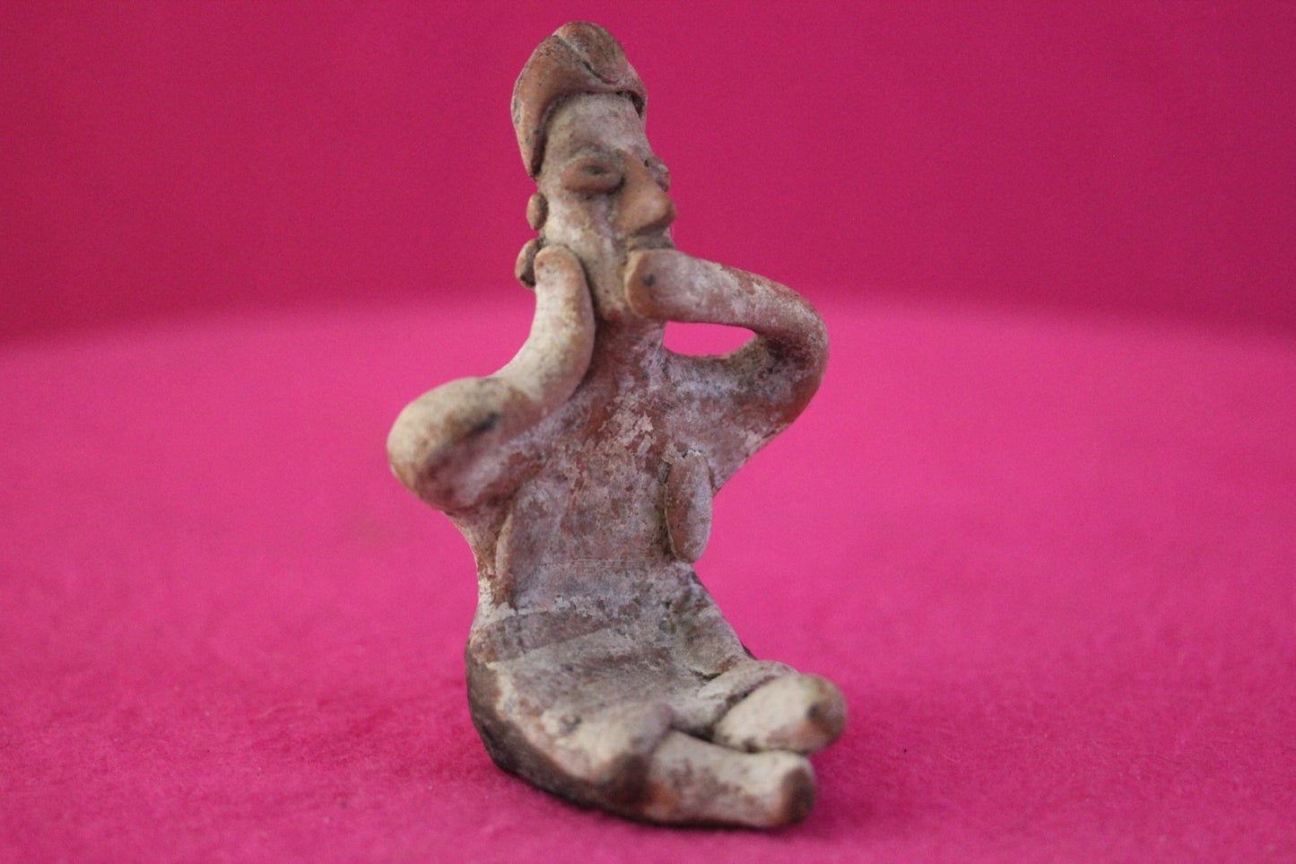 Authentic Pre Columbian Artifact Sleepy Grandma Tomb Figure Colima Mexico COA179
