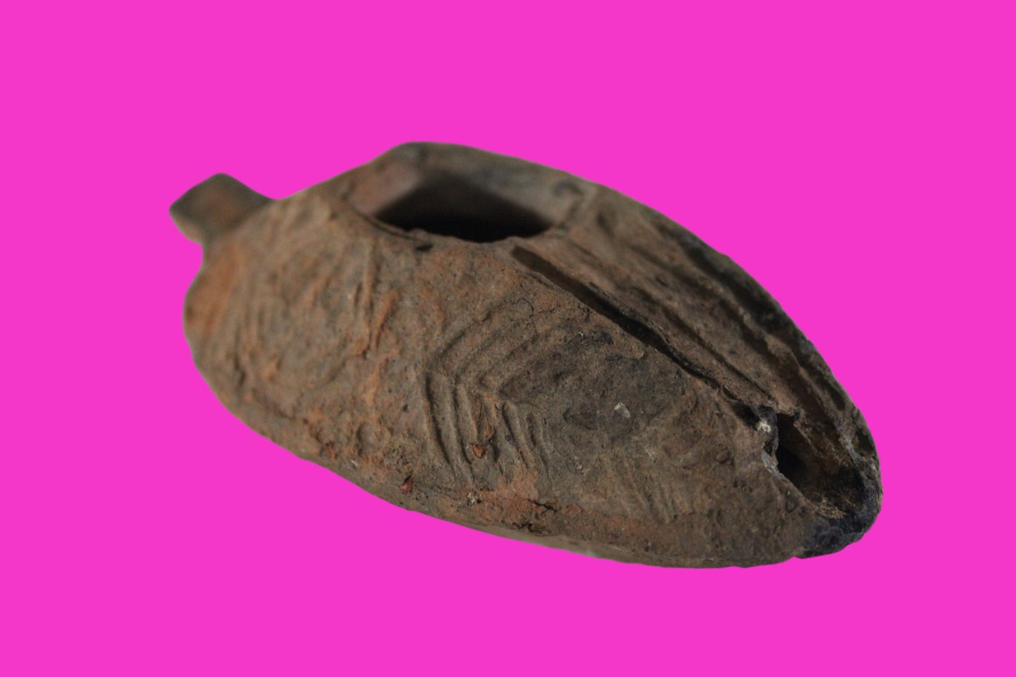 Ancient Holy Land Oil Lamp Artifact Jesus Christ Home Israel 300-600 AD COA 83