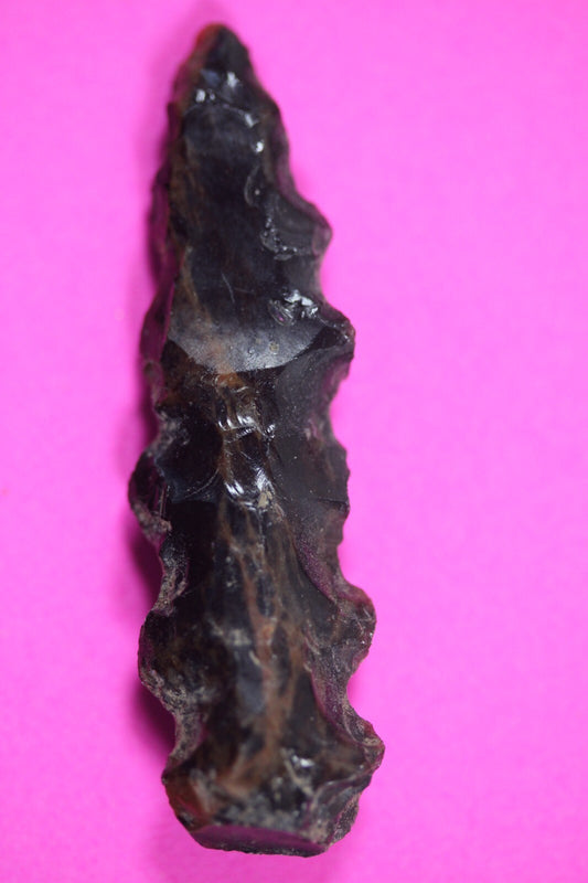 Authentic Pre Columbian Artifact Aztec Arrowhead Battle of Mexico City COA 08