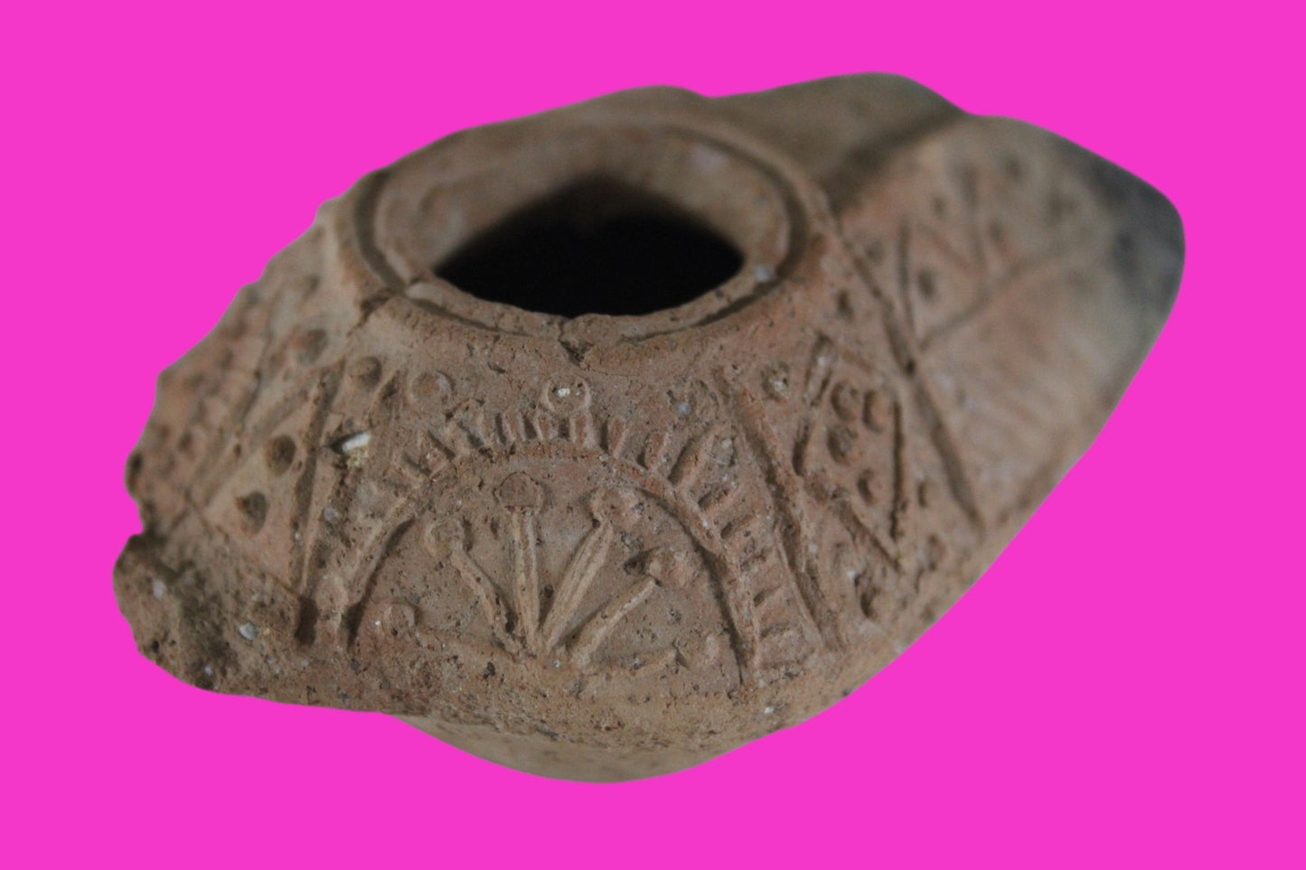 Ancient Holy Land Oil Lamp Artifact Jesus Christ Home Israel 300-600 AD COA 85