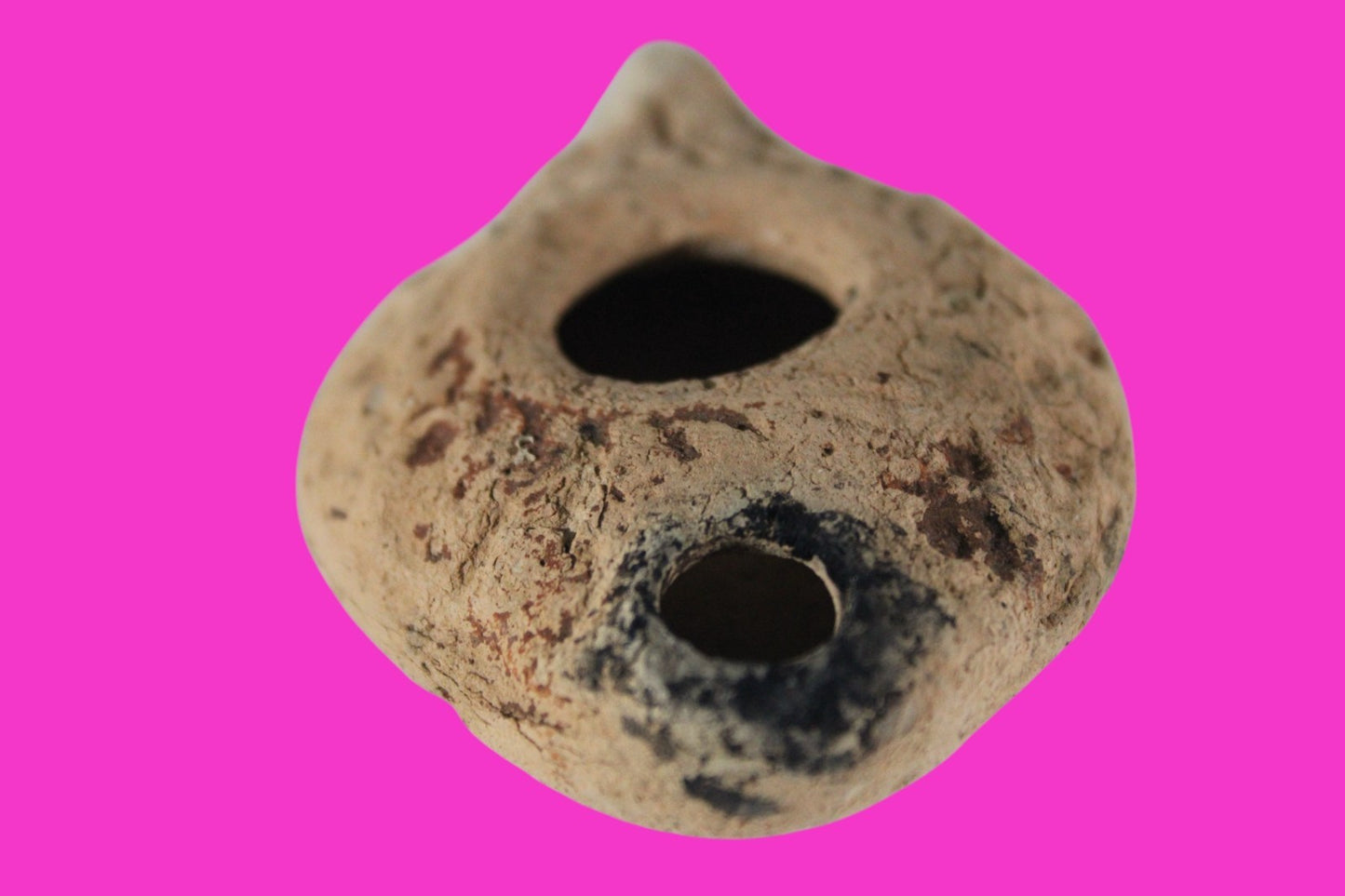 Ancient Holy Land Oil Lamp Artifact Land of Jesus Christ 100 BC-200 AD COA J146
