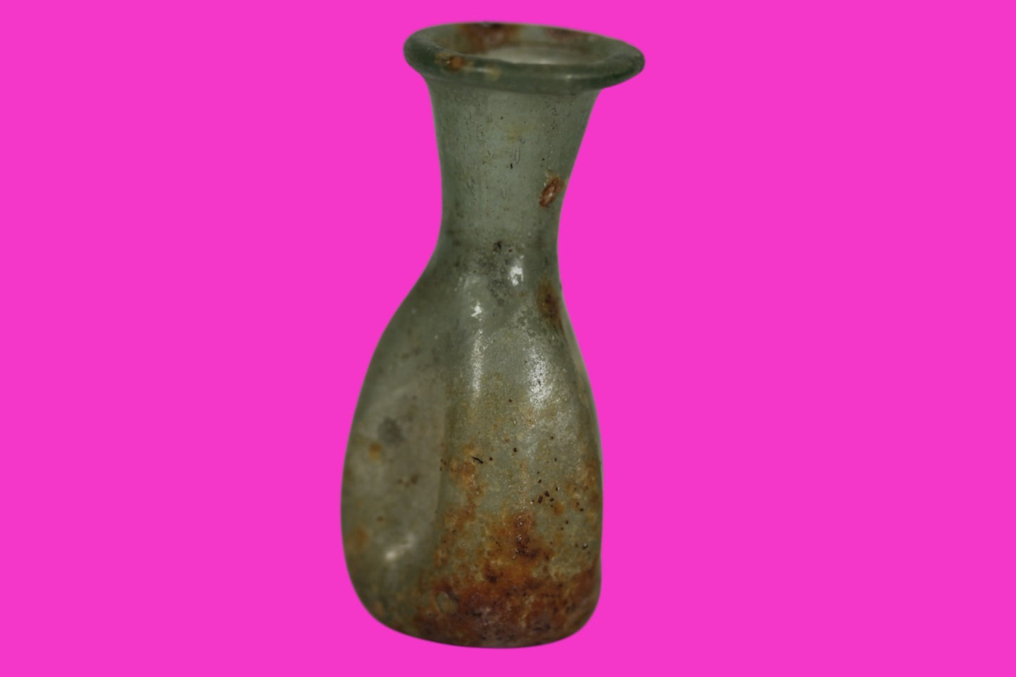 Holy Land Artifact Authentic Ancient Glass Bottle 100-300 AD Roman Era COA J10