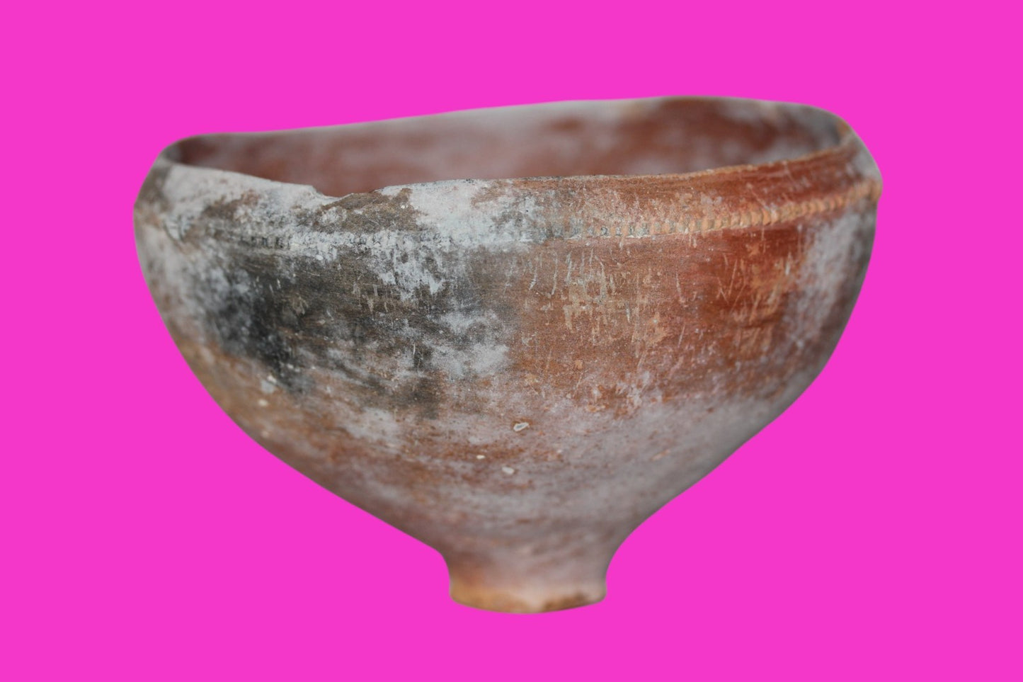 Ancient Holy Land Bowl Artifact From Time of Jesus Christ 100BC-200AD COA J135