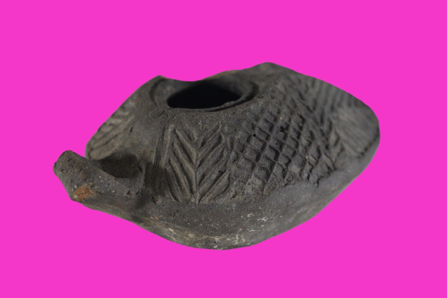 Ancient Holy Land Oil Lamp Artifact Jesus Christ Home Israel 300-600 AD COA 75