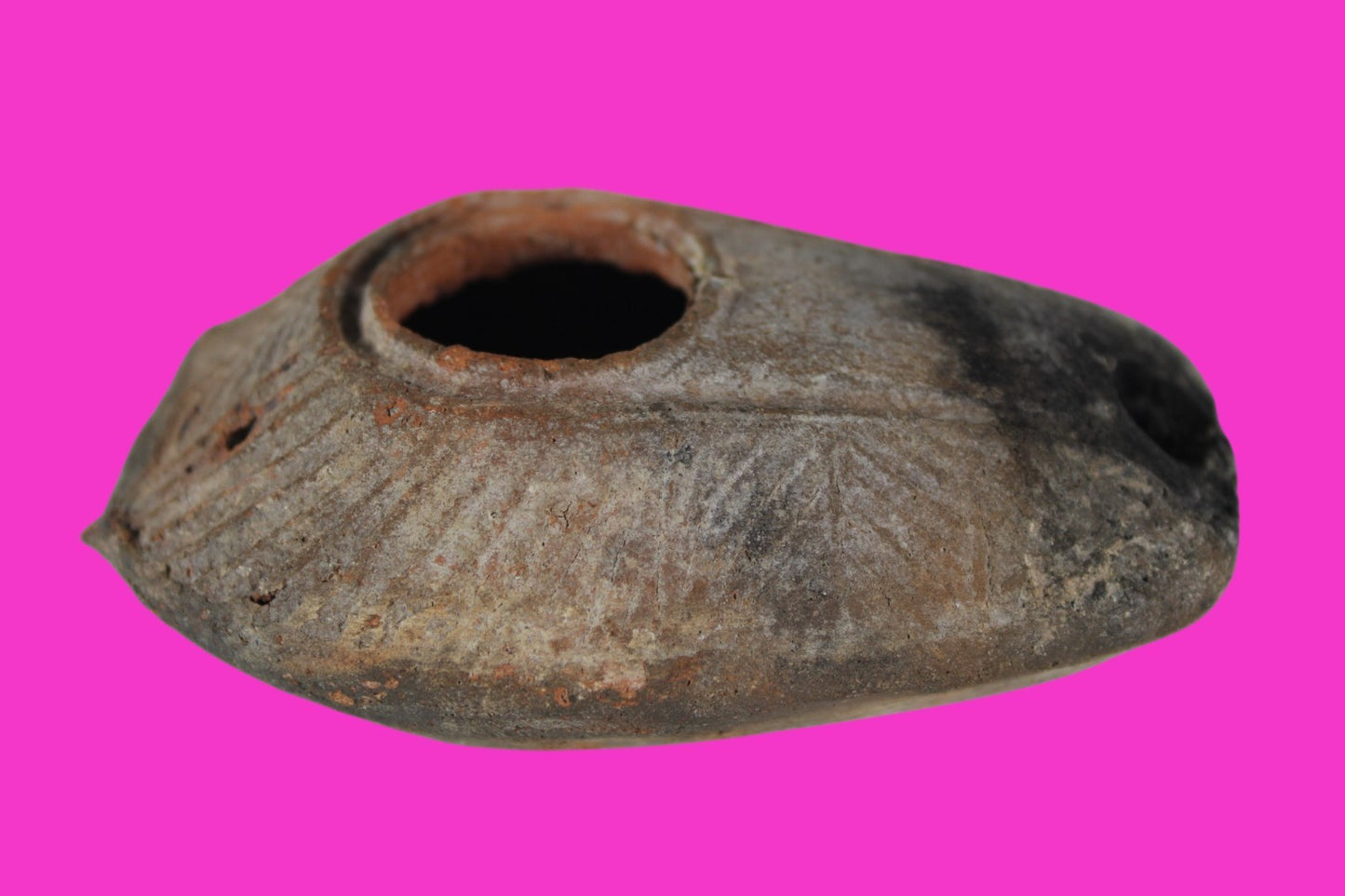 Ancient Holy Land Oil Lamp Artifact Jesus Christ Home Israel 300-600 AD COA 107