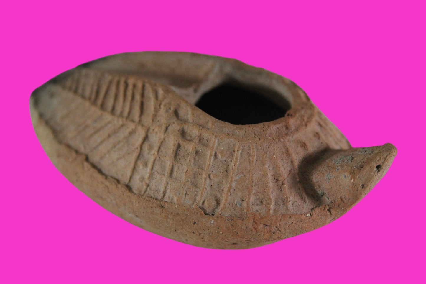 Ancient Holy Land Oil Lamp Artifact Jesus Christ Home Israel 300-600 AD COA 81