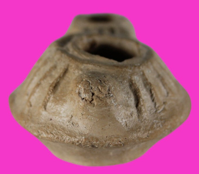 Ancient Holy Land Oil Lamp Artifact Jesus Christ Homeland 100 - 400 AD COA L12