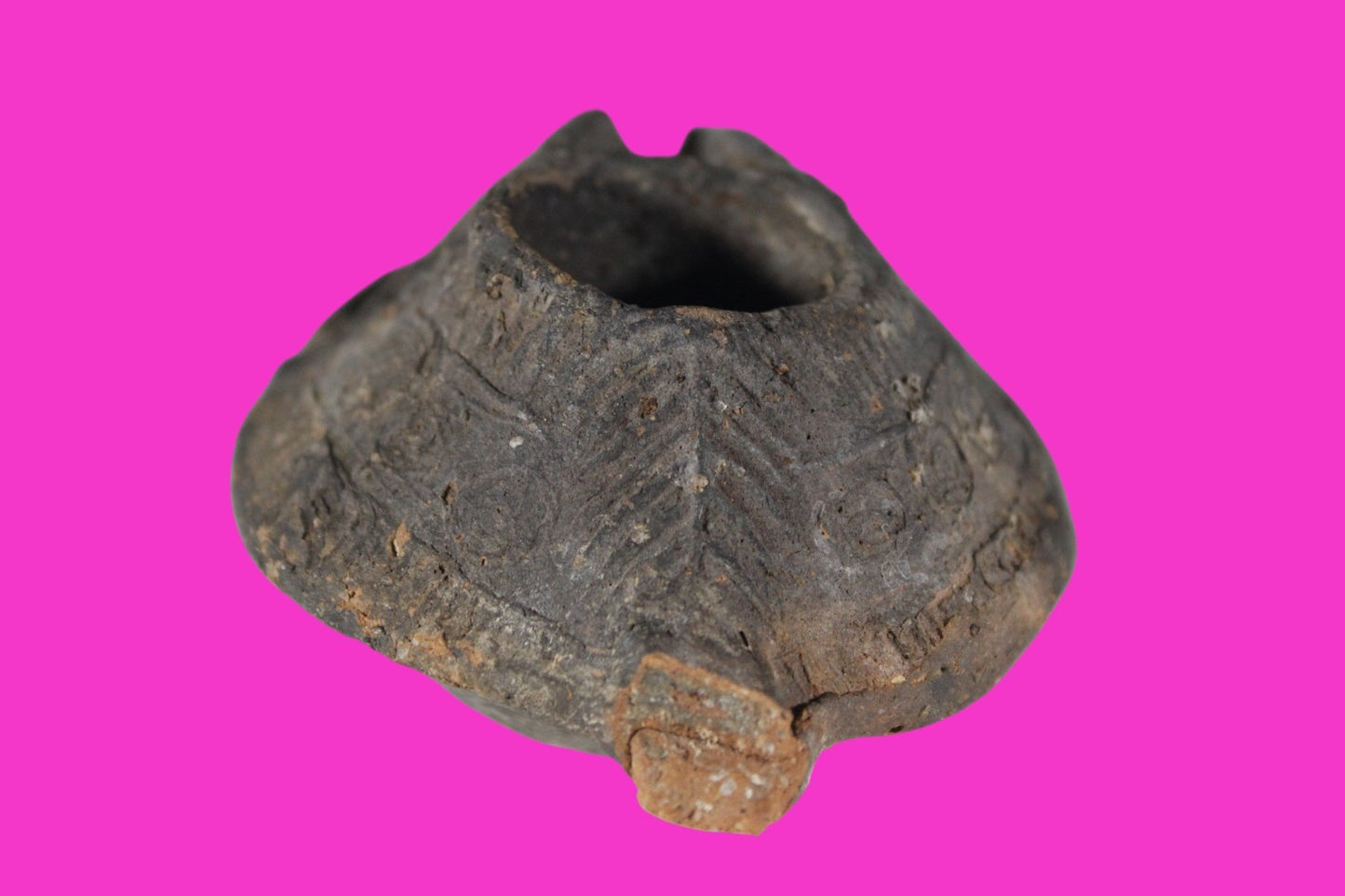 Ancient Holy Land Oil Lamp Artifact Jesus Christ Home 300-600 AD Israel COA 95